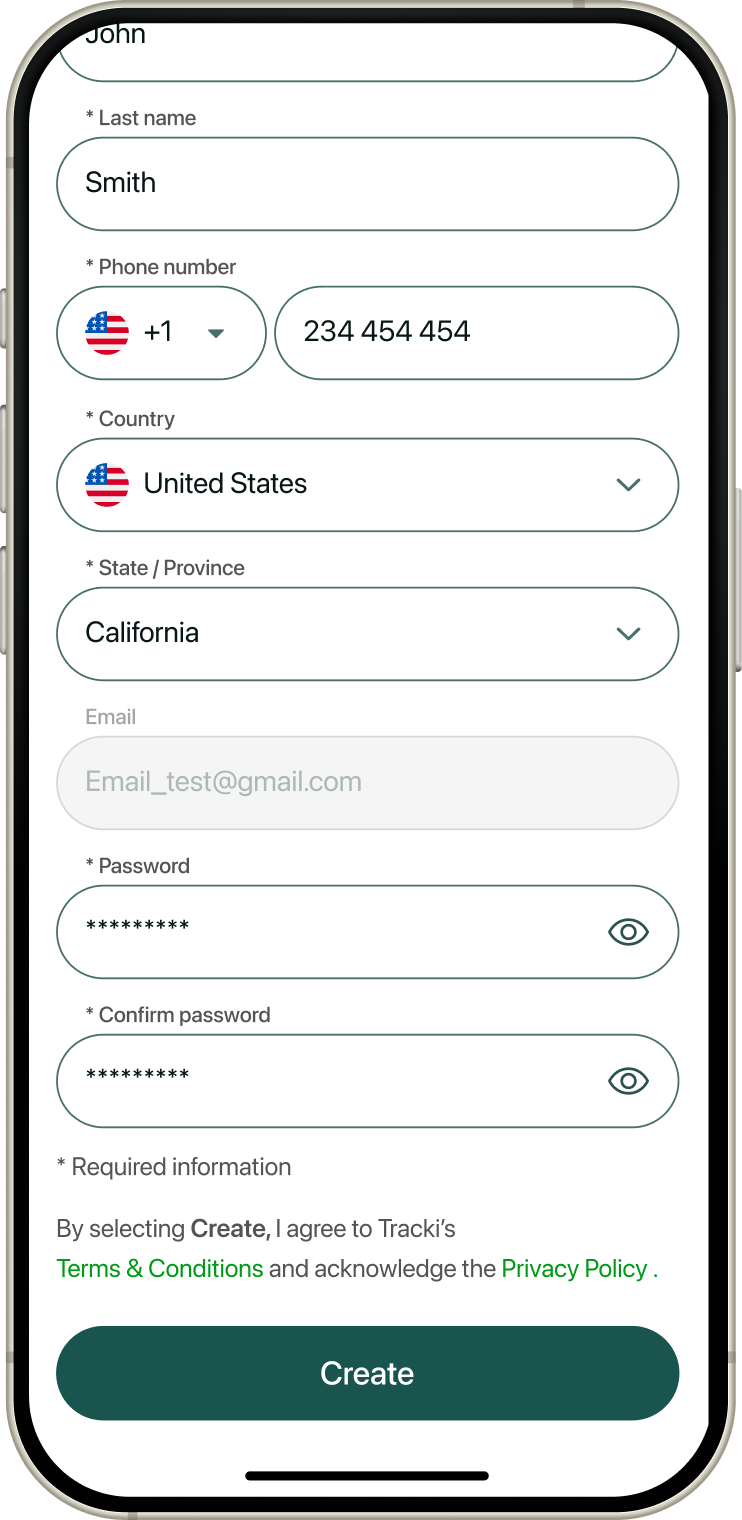 2. Fill in data